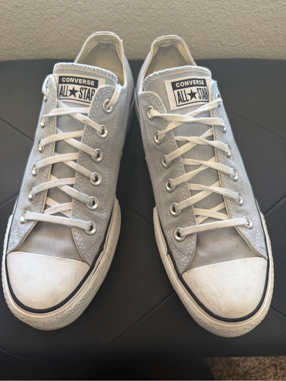 Converse All Star Low Top platform Sneakers - Light Gray Size 9
